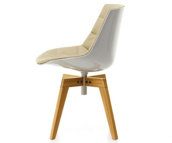 Mdf Italia Flow Chair Wood Frontpolstret