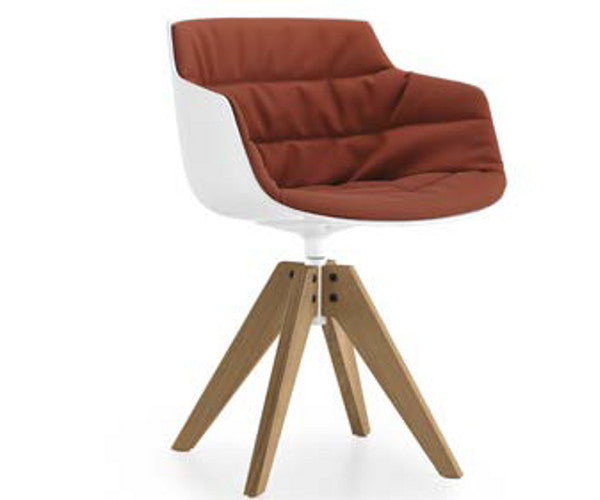 MDF Italia Flow Slim Armchair Træ Frontpolster