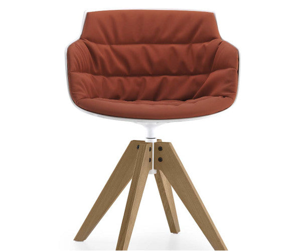 MDF Italia Flow Slim Armchair Træ Frontpolster