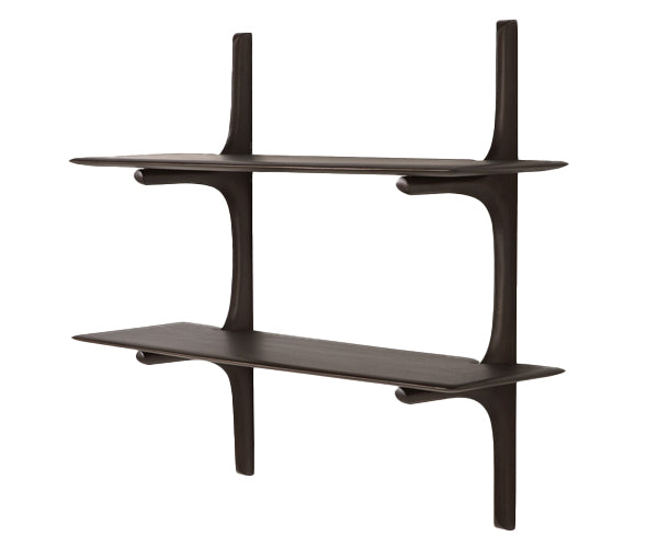 Ethnicraft PI Wall Shelf - 2 Hylder - Mahogany Dark Brown