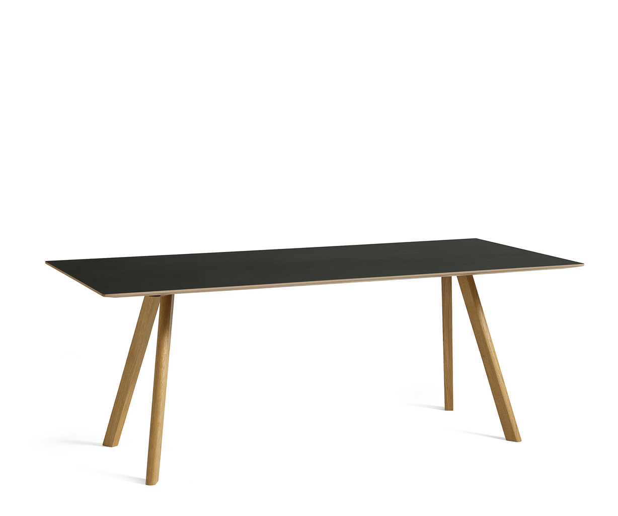 HAY CPH30 2.0 Table - 200x90cm - Eg Matlak - Sort Linolium