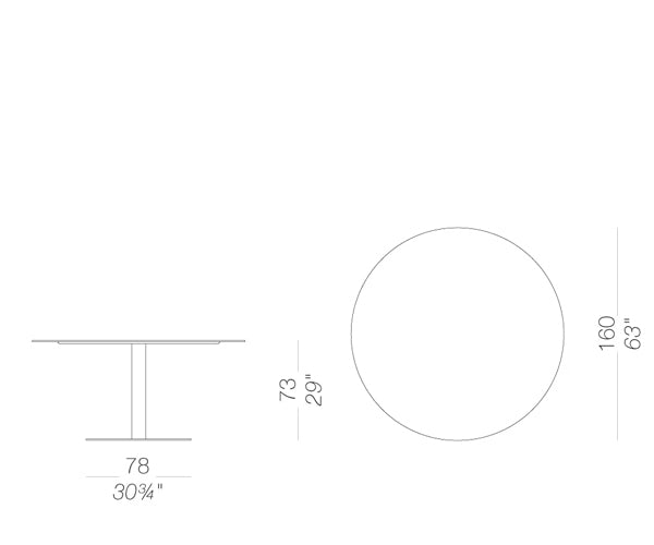 Lapalma Rondo Spisebord - Dia.160cm. - Sort Fenix Laminat