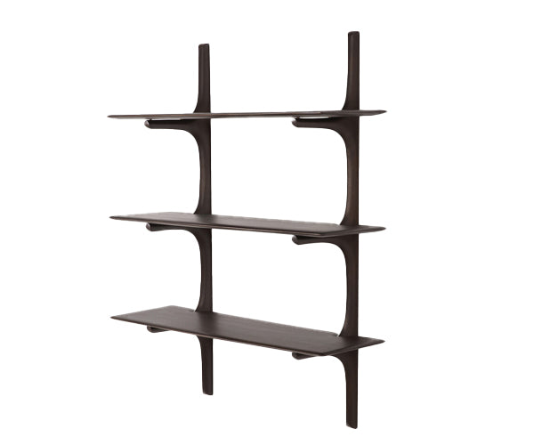 Ethnicraft PI Wall Shelf - 3 Hylder - Mahogany Dark Brown