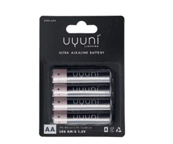 Uyuni Lighting Alkaline Batteries AA, 1,5V, 2300 mAh – 4-pack