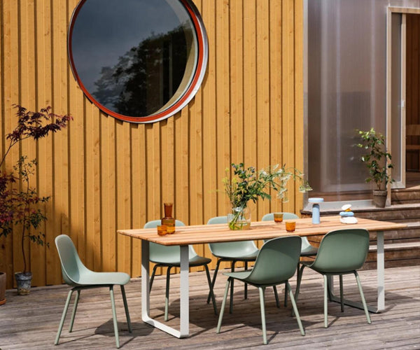 Muuto 70/70 Outdoor Table - 225x90 - Sapele Mahogany - Grey