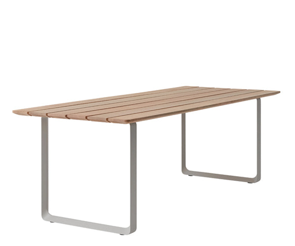 Muuto 70/70 Outdoor Table - 225x90 - Sapele Mahogany - Grey