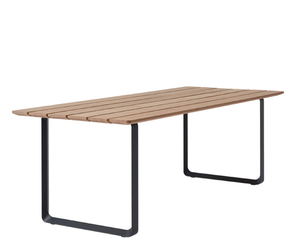 Muuto 70/70 Outdoor Table - 225x90 - Sapele Mahogany - Anthracite Black