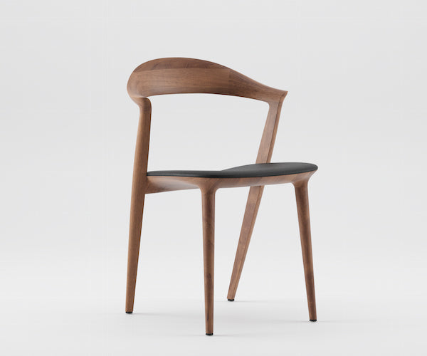 Artisan Addo Chair - Valnød - Sort Zenith Læder