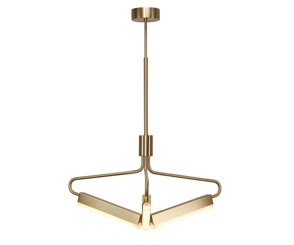 Rubn Angel 3 300 Wide Chandelier - 71-98.5cm - Brass