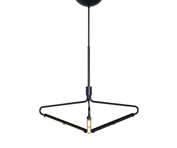 Rubn Archangel 3 415 Wide Chandelier - 69-96.5cm - Black