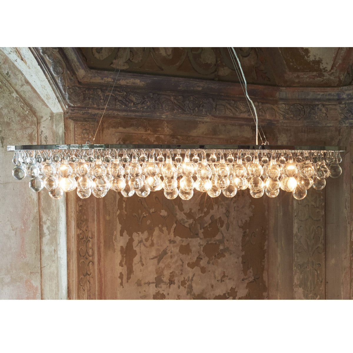 Ochre Arctic pear chandelier - Oval