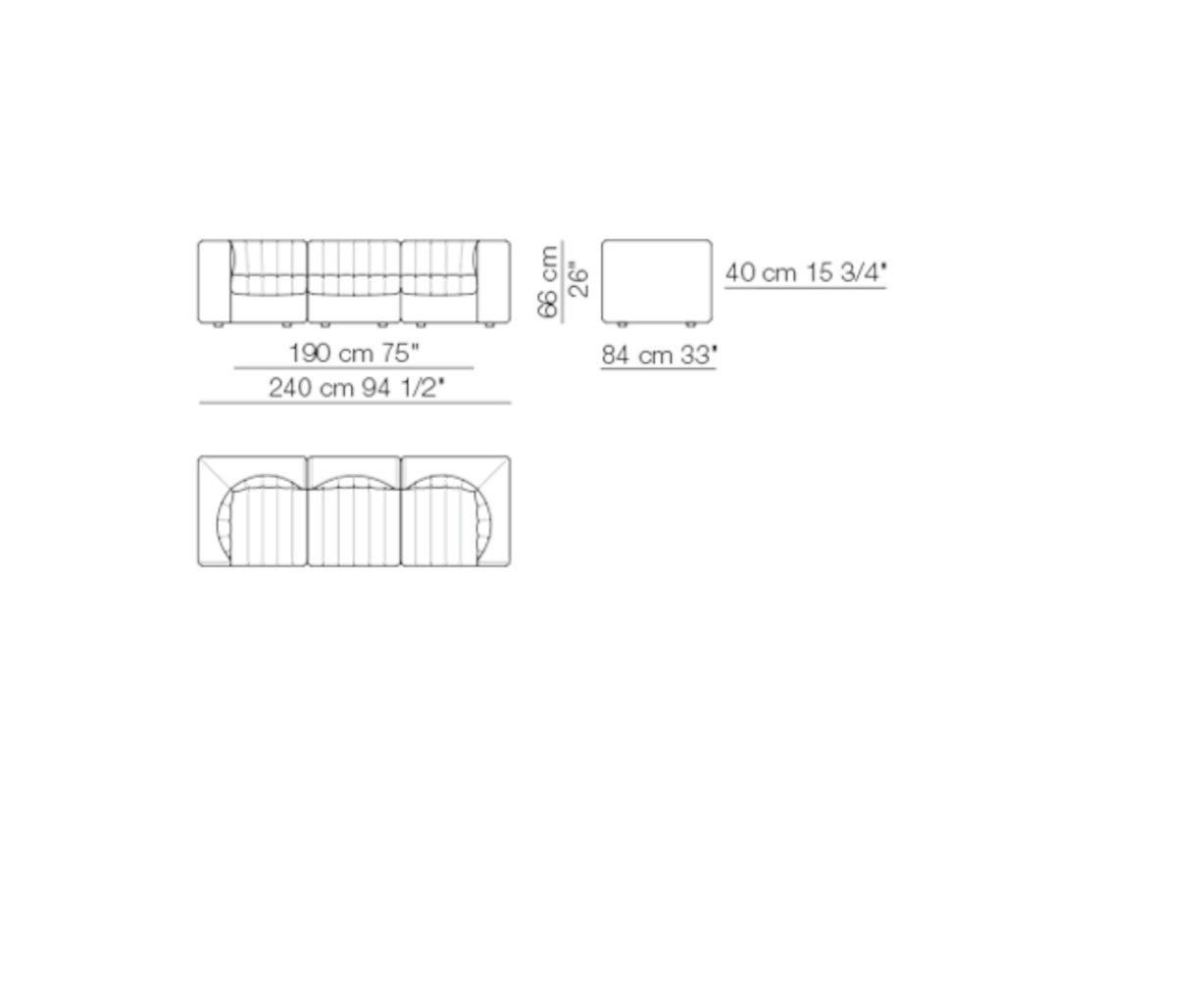 Arflex Sofa 9000 - 240cm - Mistral 06