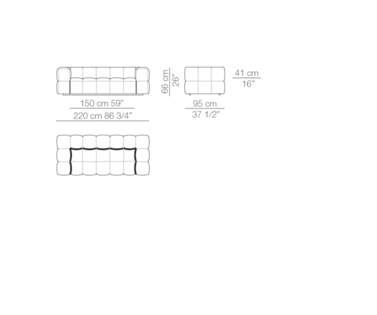 Arflex Strips Sofa 220cm - Etoile 2026