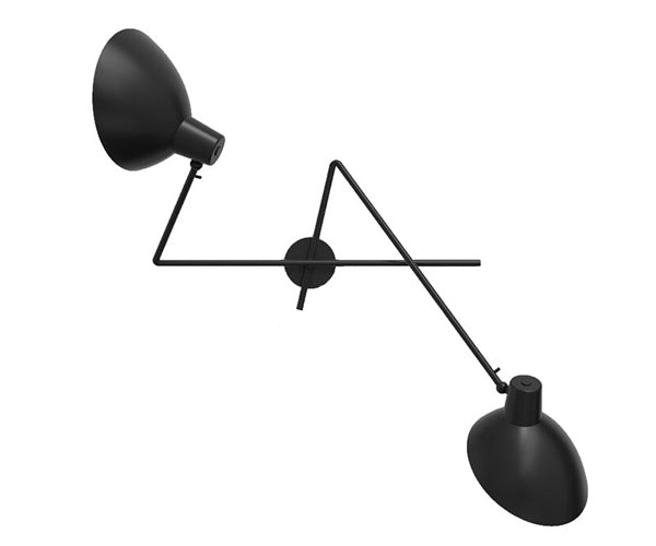 Astep VV Cinquanta Twin Væglampe - Sort-Sort