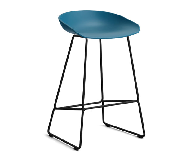 HAY About a Stool (AAS 38) - Azure Blue - Sort Stål