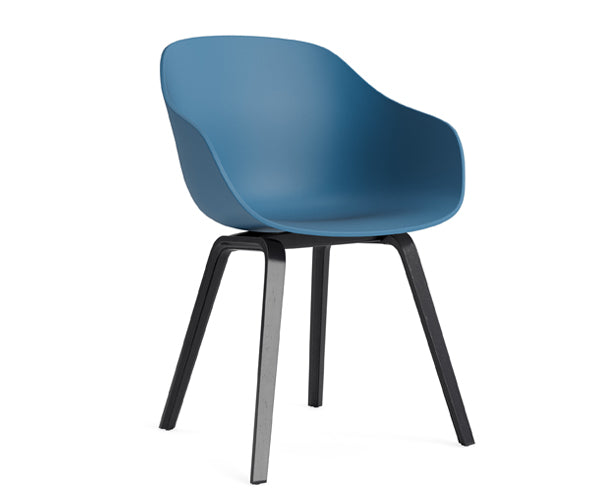 HAY About A Chair (AAC222) - Azure Blue - Black Oak