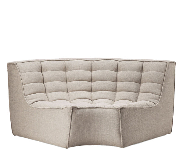 Ethnicraft N701 sofa - Round Corner - Beige