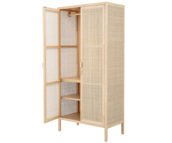 bloomingville mariana flet rattan skab