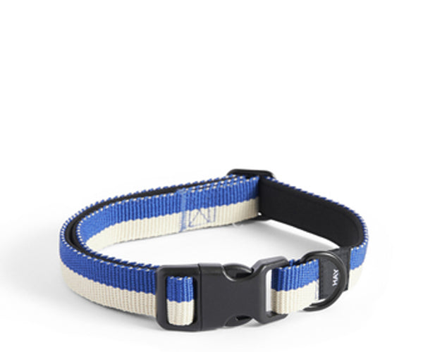 HAY Dogs Collar Flat - SM - Blue-Off-White