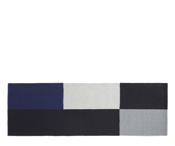 HAY Ethan Cook Flat Works Tæppe - 80x250 - Black And Blue