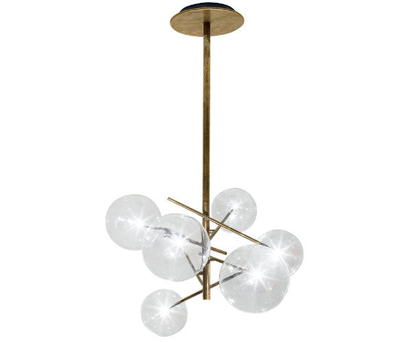 Gallotti & Radice Bolle Pendel m. 6 glas - Højde 153cm.