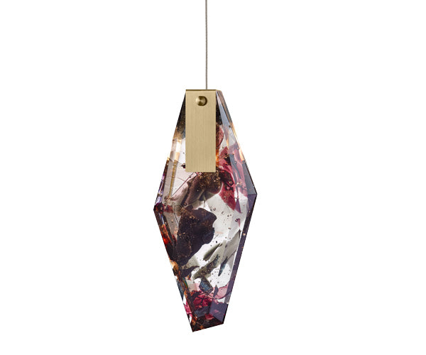 Bomma Fragments Pendant - Long Black / Brushed Gold