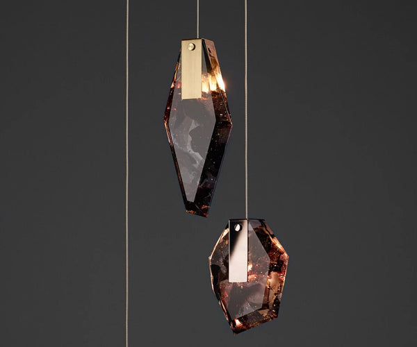 Bomma Fragments Pendant - Long Black / Brushed Gold