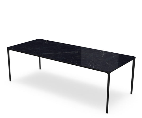 Sovet Italia Slim Table - 240x100 - Polished Marquinia Ceramic - Sort