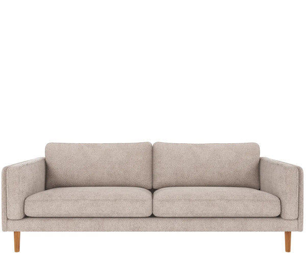 Rowico Home Braden sofa - Greg lysegrå / lakeret eg - 216 cm