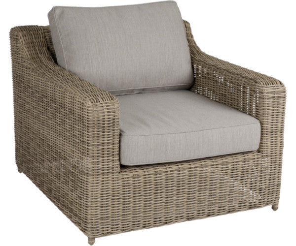 Brafab Glendon lænestol - rustik polyrattan / beige - 94