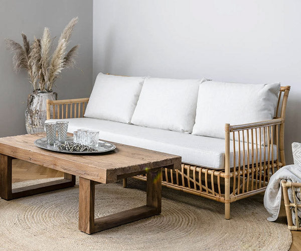 Sika Design Caroline Sofa - Natural - Inkl. Hynde+Puder - Tempotest White