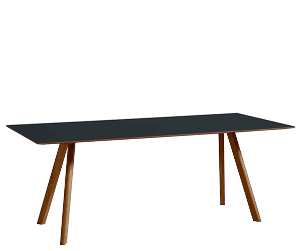 HAY CPH30 Table - 200x90cm - Valnød - Sort Laminat