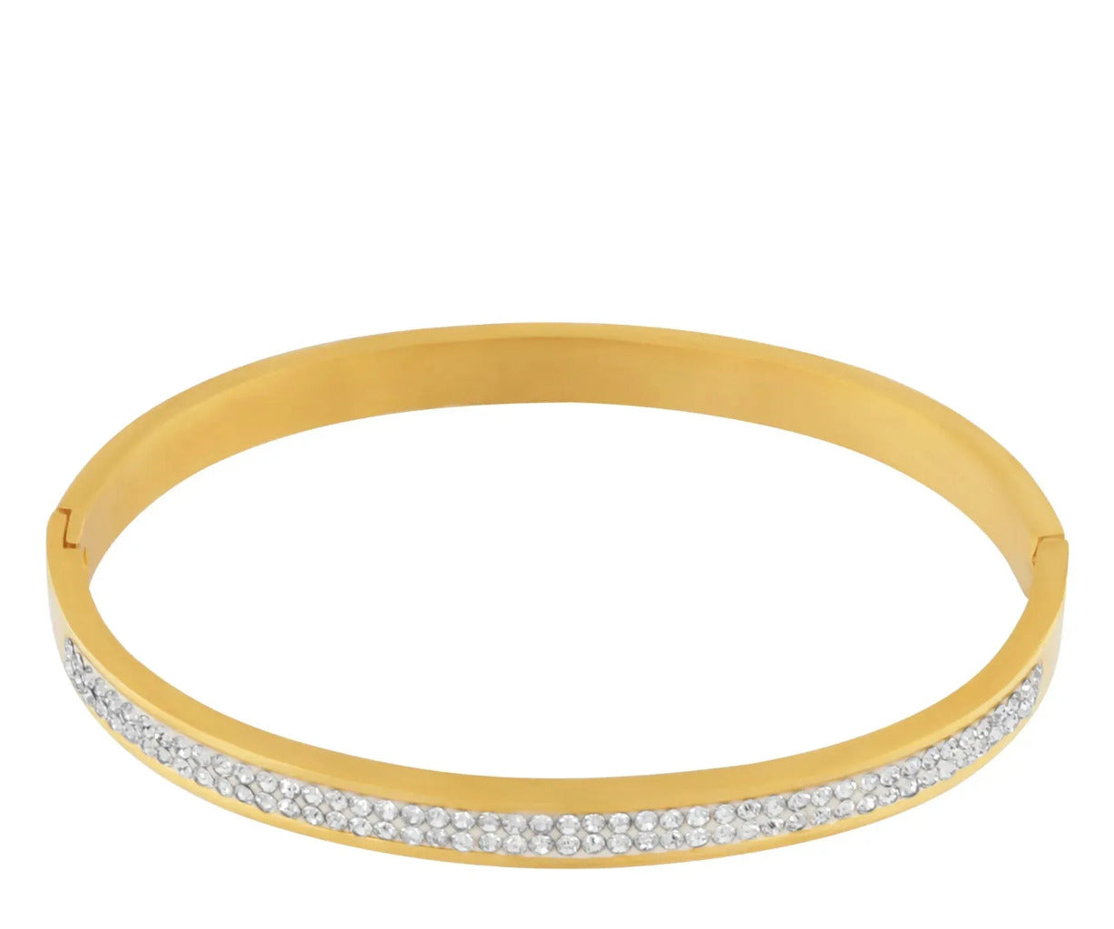 Dansk Copenhagen Joy Wide armring - CZ gold / waterproff