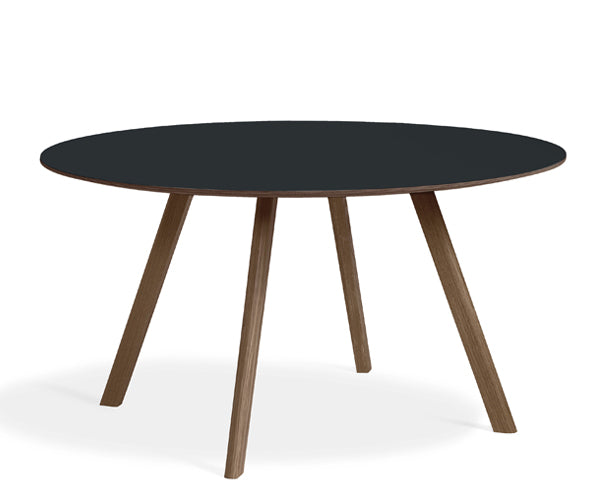 HAY CPH25 Table - Valnød - Sort Linolium - Matlak