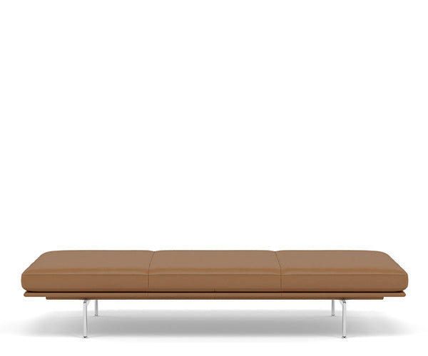 Muuto Outline Daybed - Cognac Refine Læder - Alu