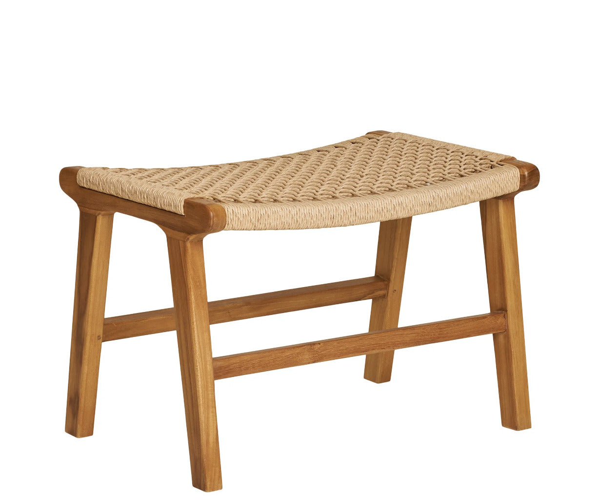 Derby fodskammel - teak / polyrattan