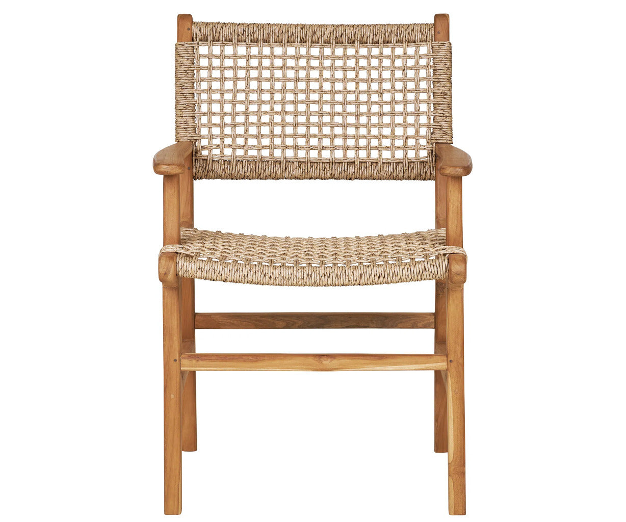 Derby spisebordsstol m/arm - teak / polyrattan