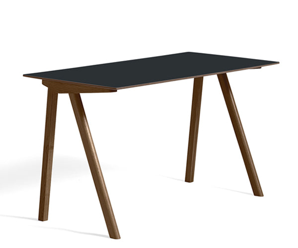 HAY CPH90 Desk - Valnød - Sort Linolium - Mat Lak