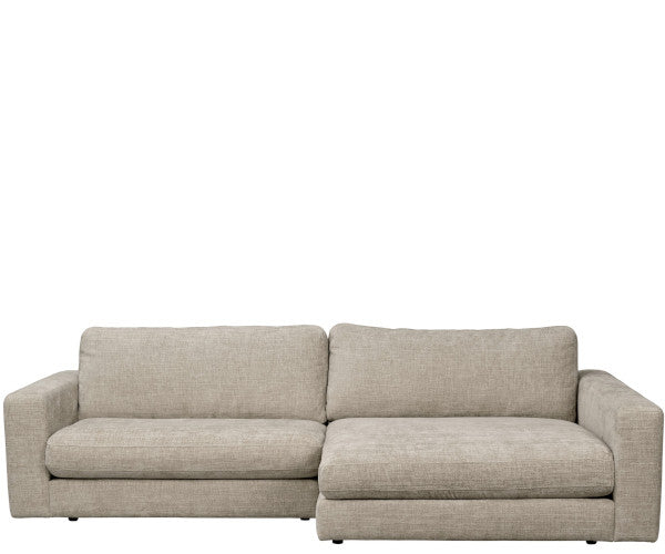 Rowico Home Duncan sofa - Robin grå beige - højrevendt chaiselong - 258 cm