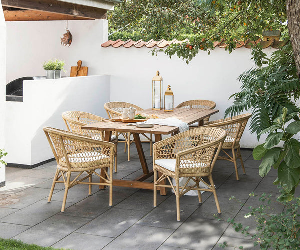 Sika Design Emma Exterior Havestol - ALU Natural - Inkl. Hynde