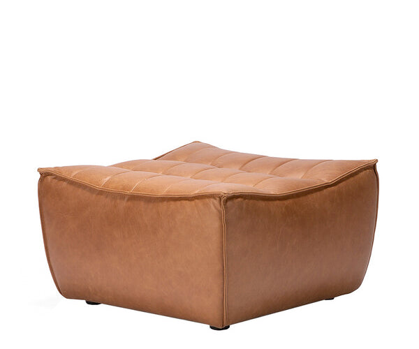 Ethnicraft N701 sofa - footstool - Old Saddle