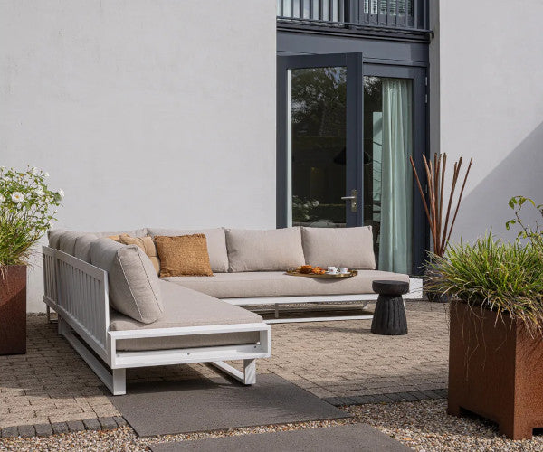 Exotan Flint Outdoor hjørnesofa - white / natural