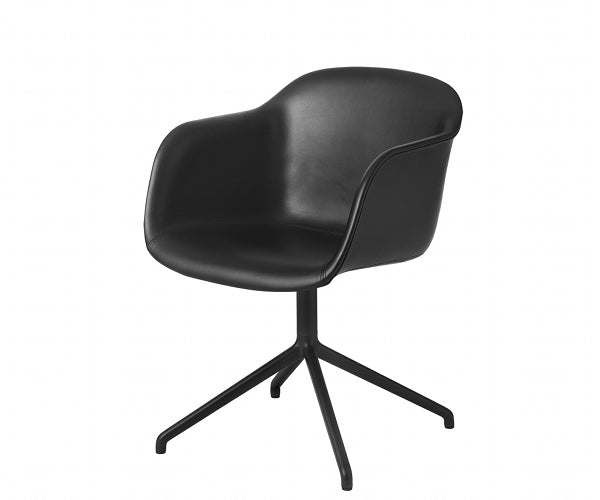 Muuto Fiber Chair Swivel - Arm - Læder