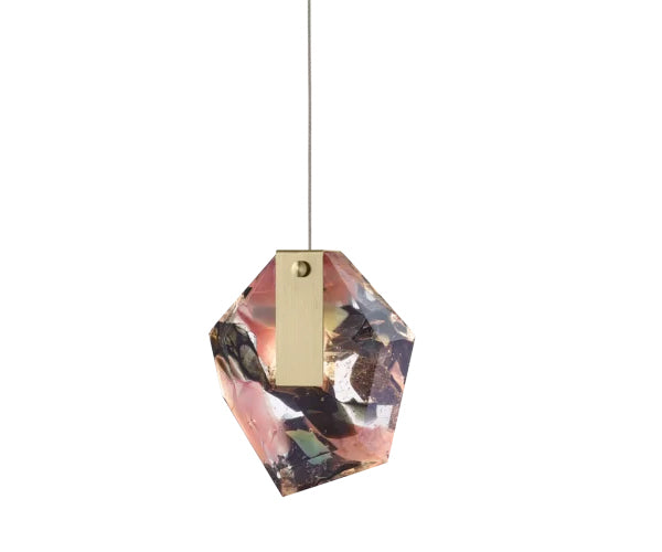 Bomma Fragments Pendant - Short Flamingo Mint / Brushed Gold