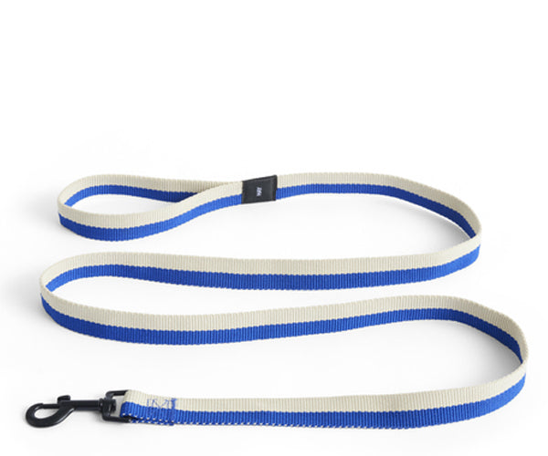 HAY Dogs Leash - Flat - Blue-Off-White