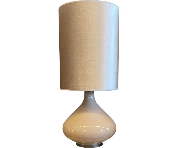 Flavia bordlampe - sand - velvet crema skærm