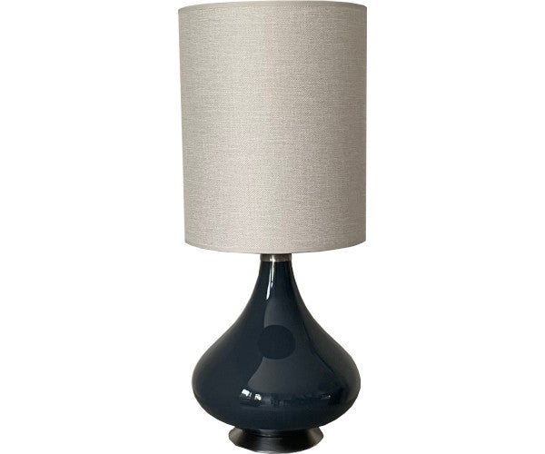 Flavia Mini bordlampe - grå - dream beige skærm