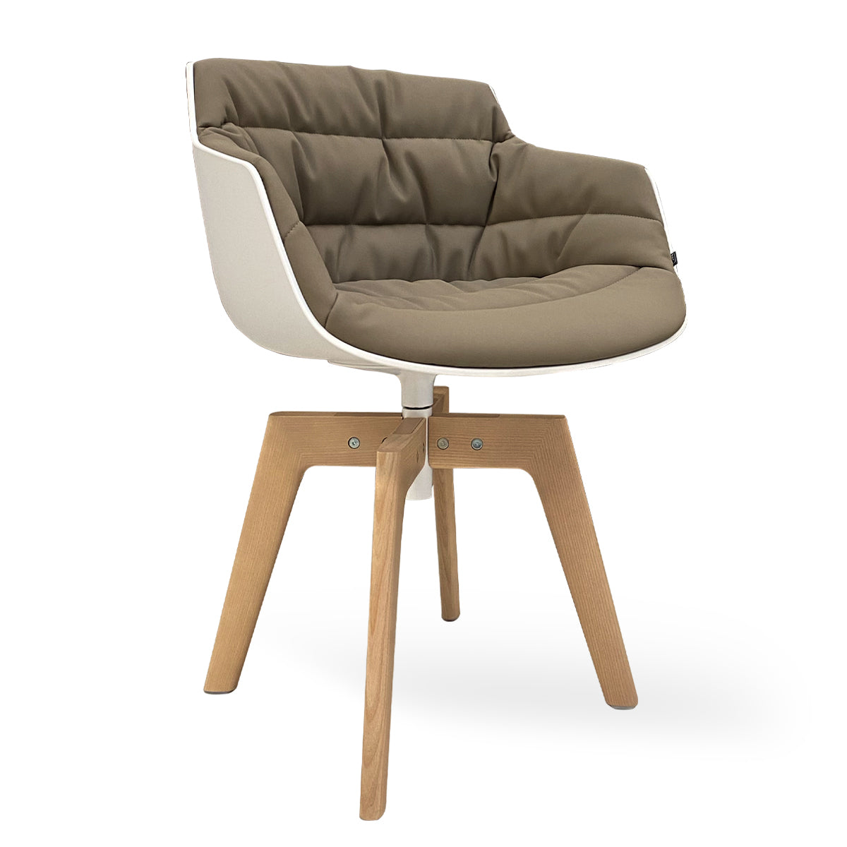 Mdf Italia Flow Armchair Wood - Frontpolstret - Londra Stof