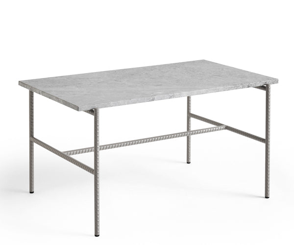 Hay Rebar Sofabord 80x49 cm. - Fossil Grey Marmor