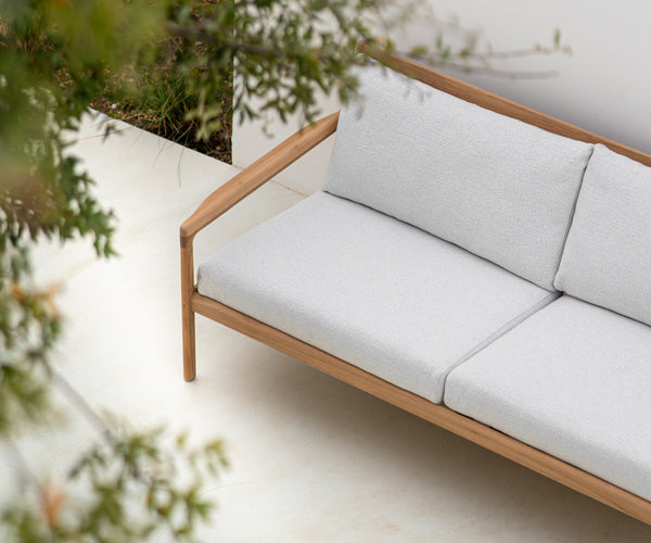 Ethnicraft Teak Jack Outdoor Sofa - 180cm - Off-White